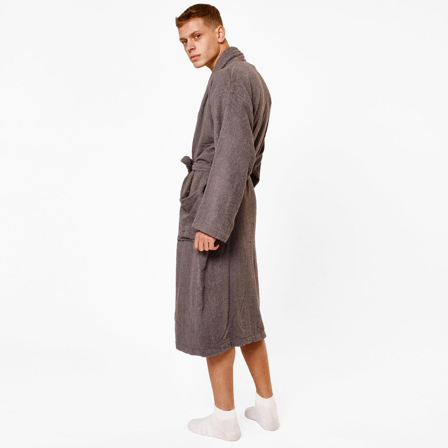 Brentfords Mens 100% Cotton Bath Robe Terry Towel Luxury Dressing Gown Unisex