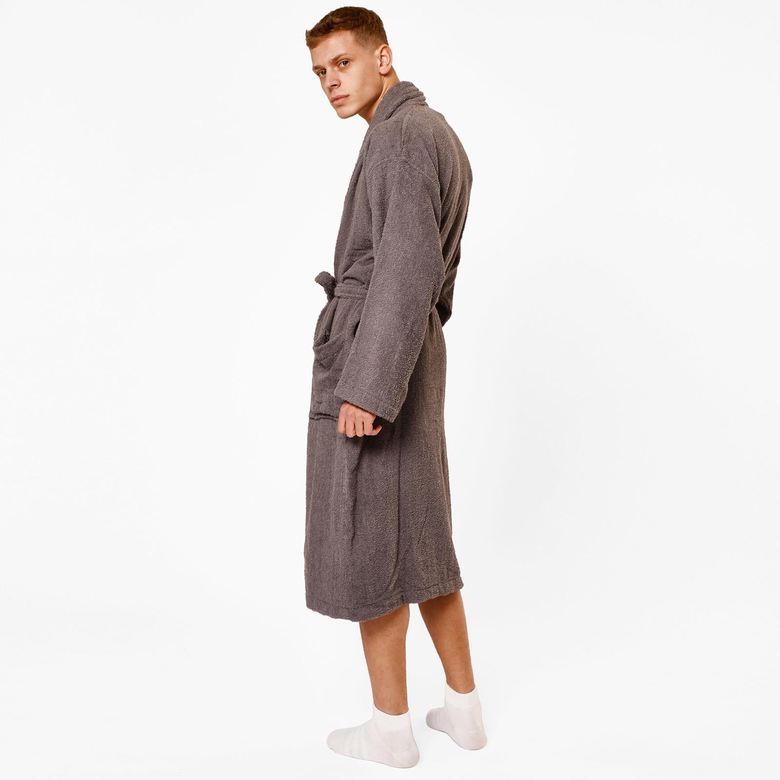 Brentfords Mens 100% Cotton Bath Robe Terry Towel Luxury Dressing Gown Unisex