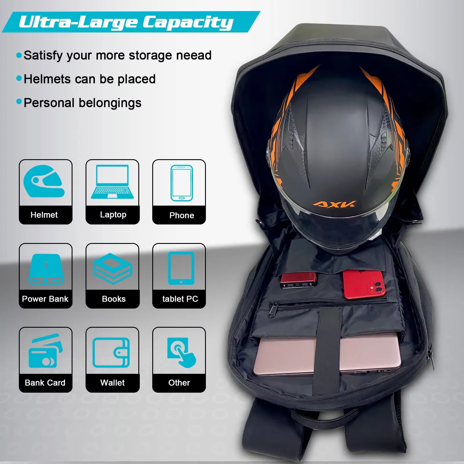 LED Locomotive Backpack Display Scree APP Backpack Business Travel Laptop Cycling Backpack Men Outdoor Eyes Bag for Motorcycle