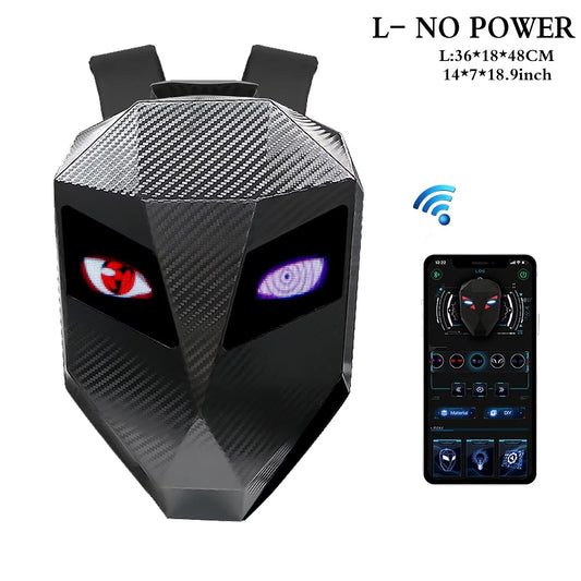 LED Locomotive Backpack Display Scree APP Backpack Business Travel Laptop Cycling Backpack Men Outdoor Eyes Bag for Motorcycle