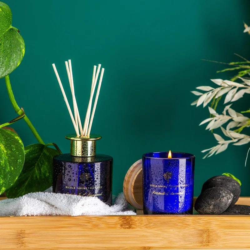 - Soy Wax Scented Candles - 130G - Patchouli & Rosewood